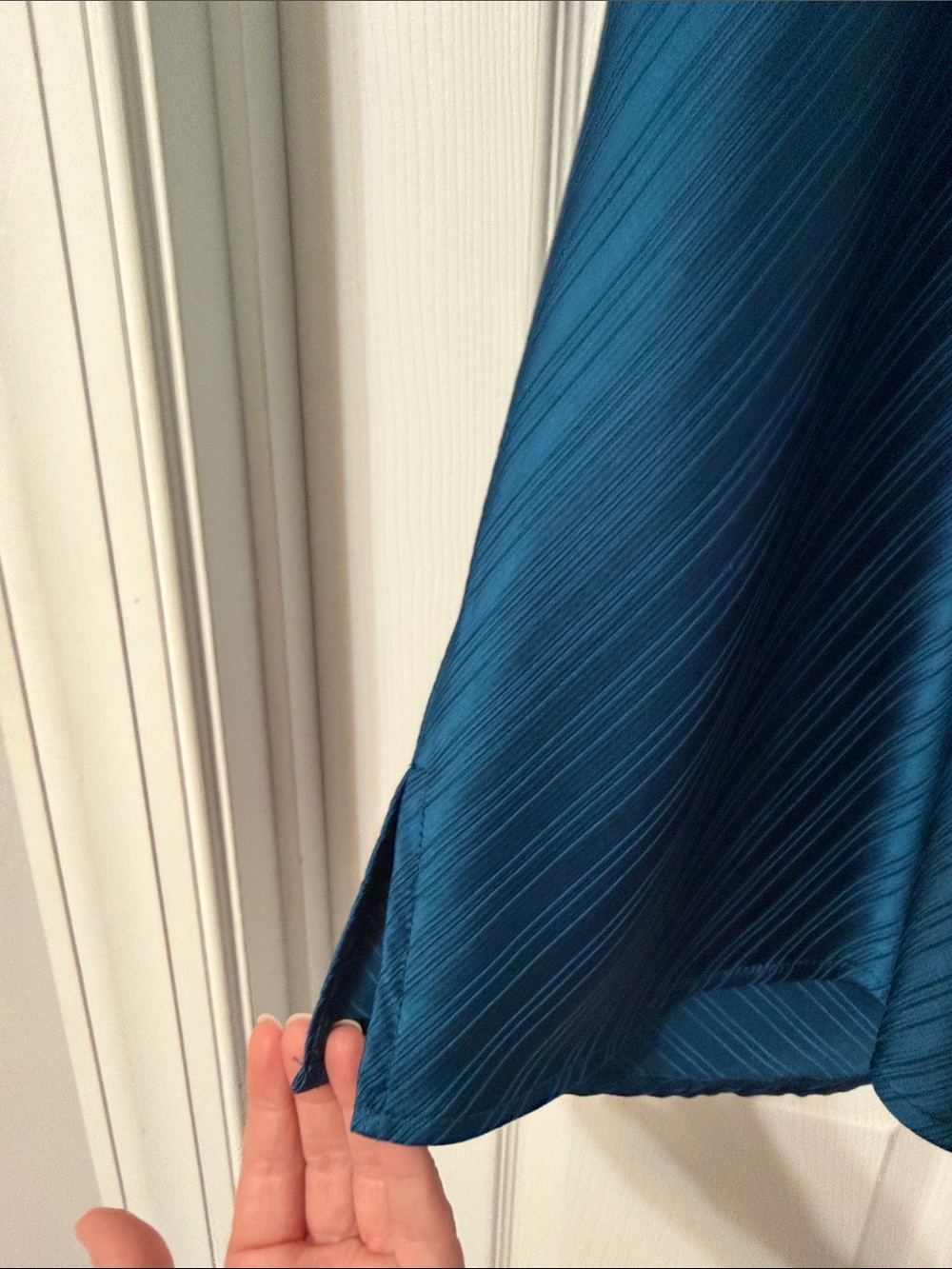glam Teal Short Sleeve Crewneck Top - Picture 5 of 8